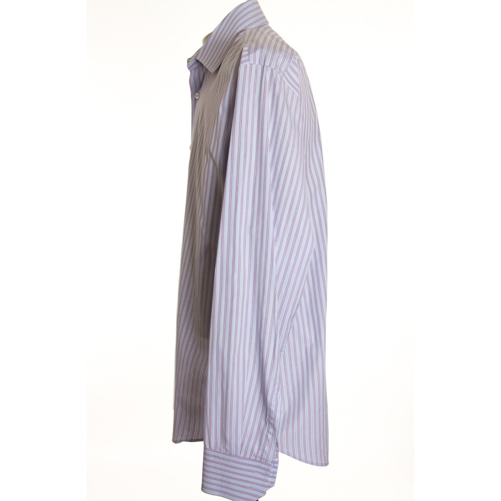 Hugo Boss Mens 16" x 34-35" Light Blue Striped LS‎ Button Front Shirt - Picture 2 of 8